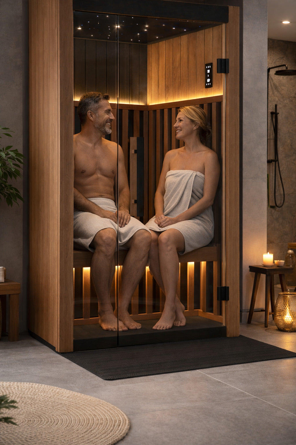 Sauna infrarouge intérieur 2 places OKA Aura 1 WiFi 1650W