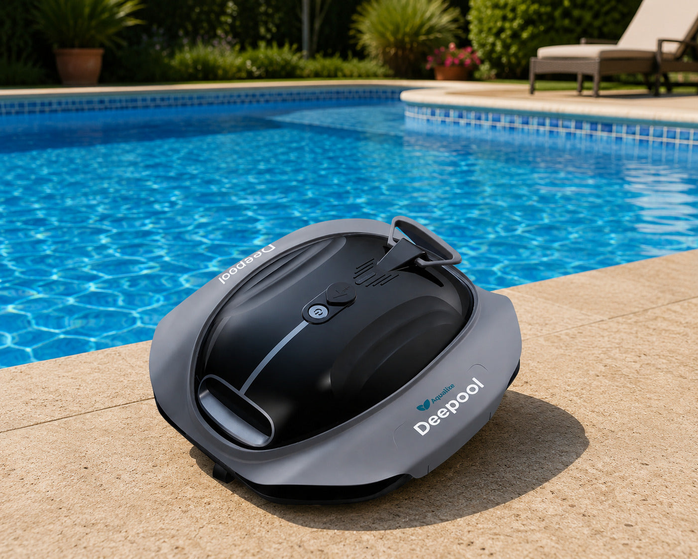 Robot piscine DEEPOOL sans fil à batterie 80 m²