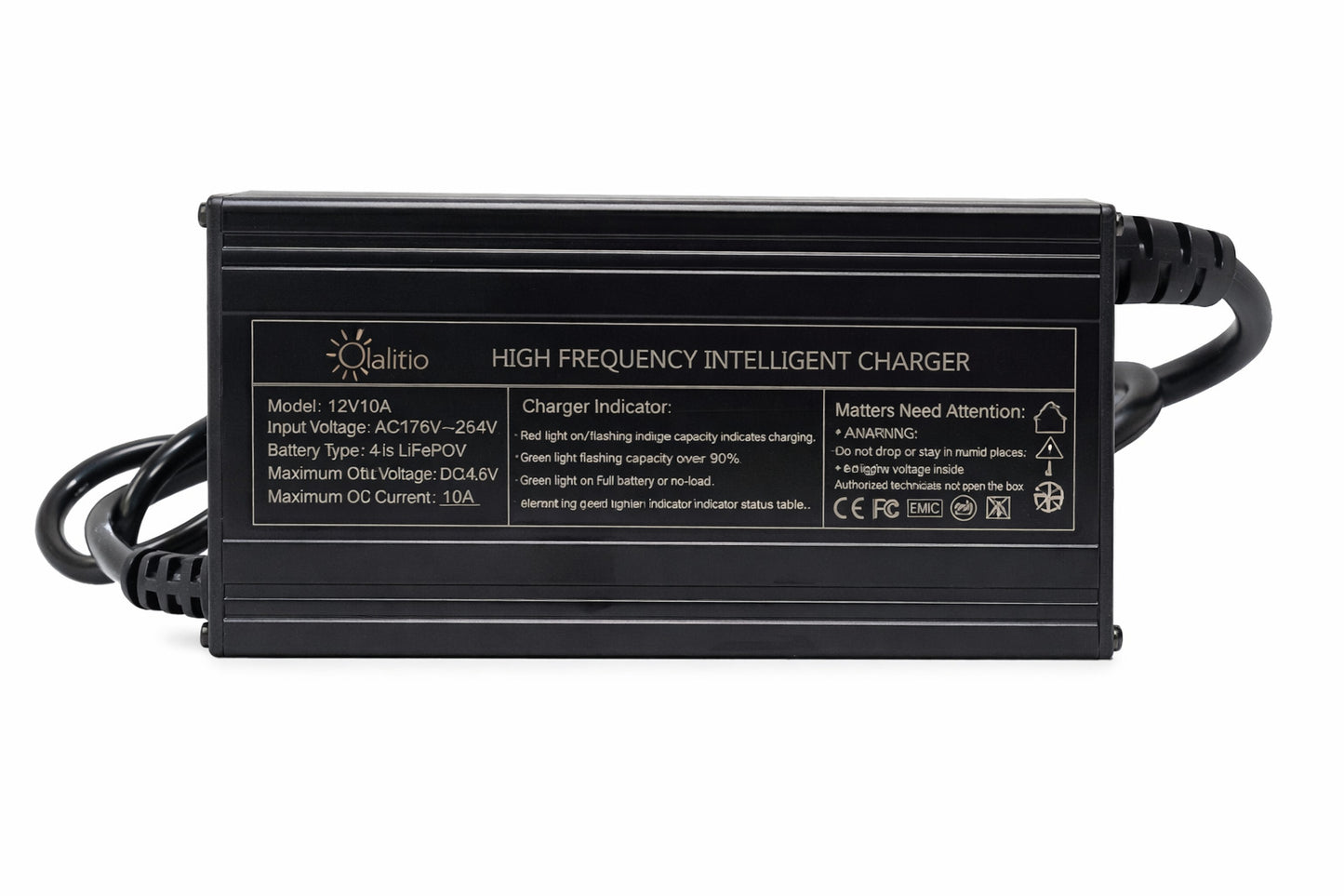 Chargeur Lithium 12V 10A LiFePO4 pour Solaire et Camping-car