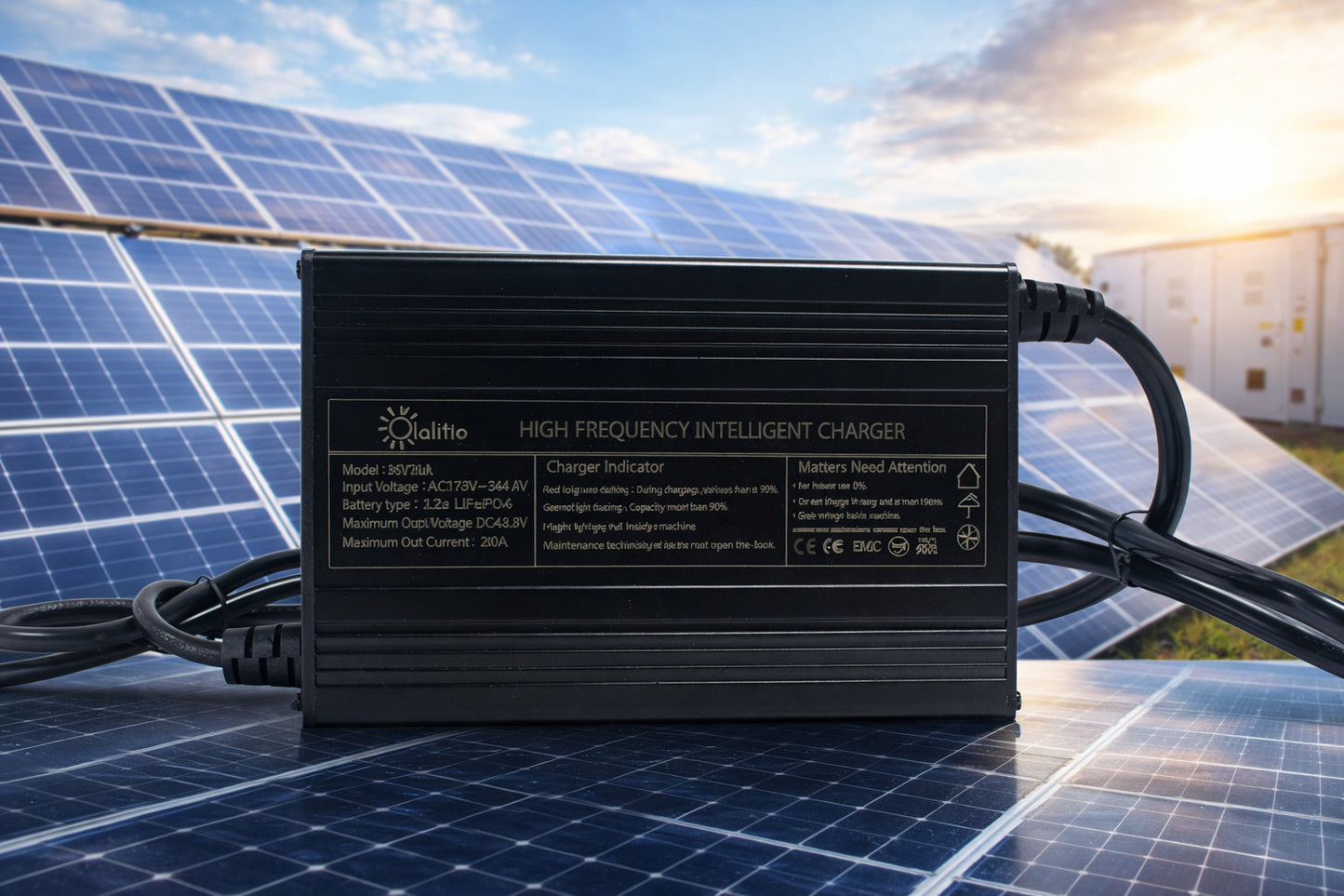 Chargeur lithium 36V 20A LiFePO4 Chargeur batterie solaire