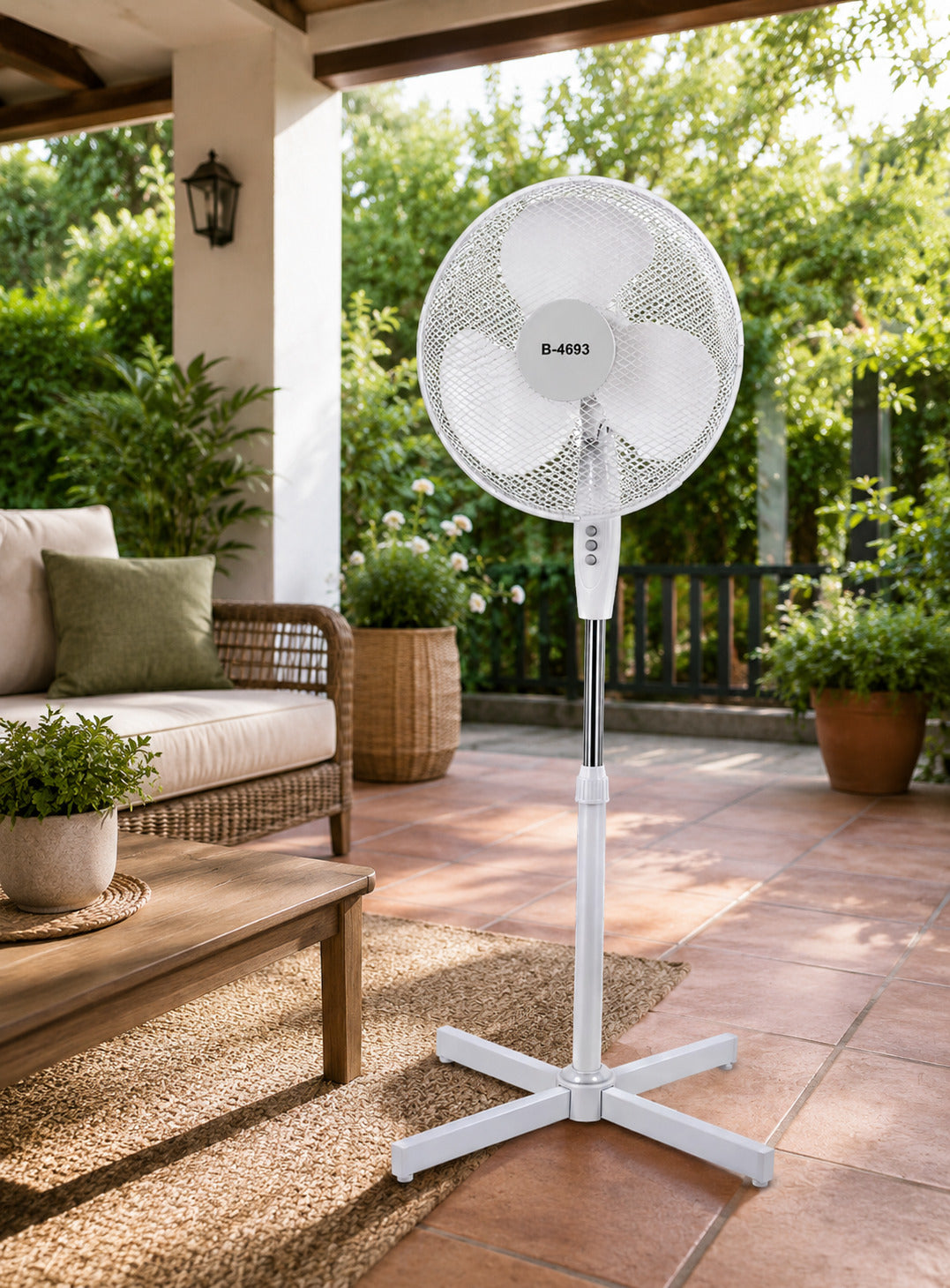 Ventilateur sur pied B-4693 45W oscillant 3 vitesses