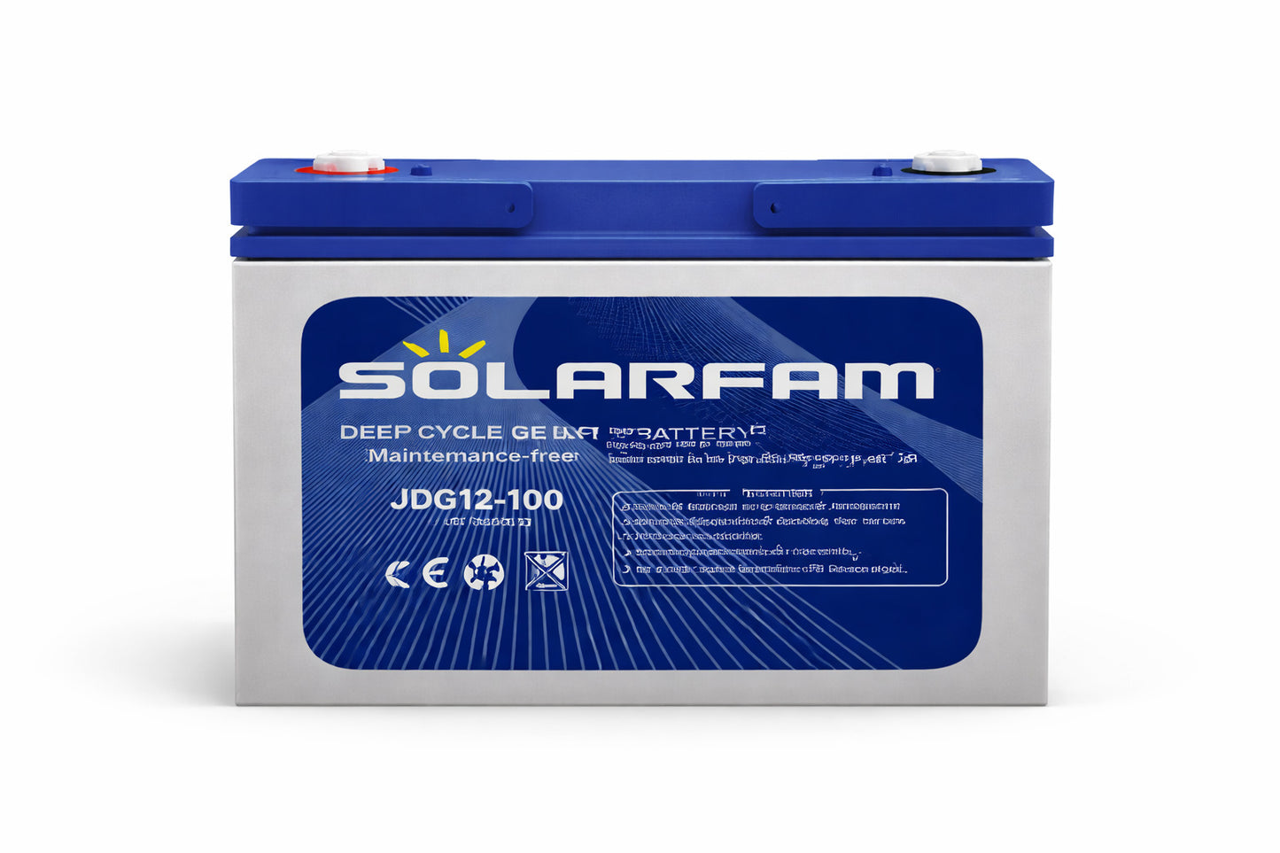 Batterie solaire 12V 100Ah GEL Solarfam cycle profond