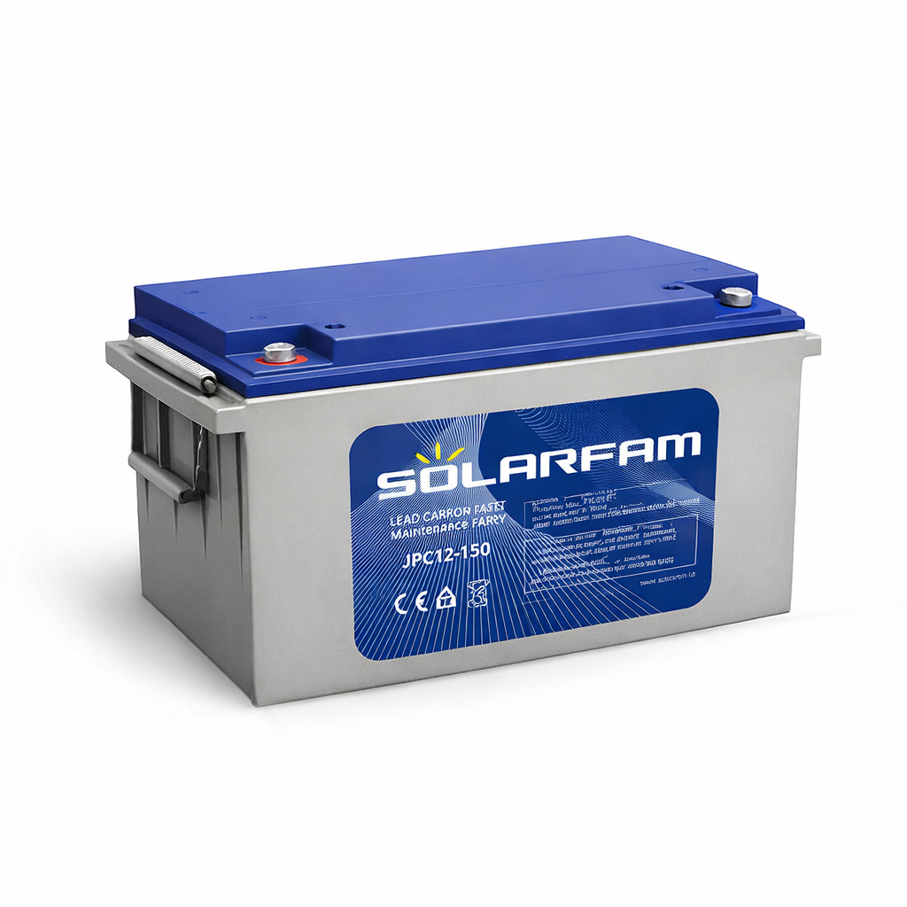 Batterie solaire 12V 150Ah plomb carbone SOLARFAM longue durée