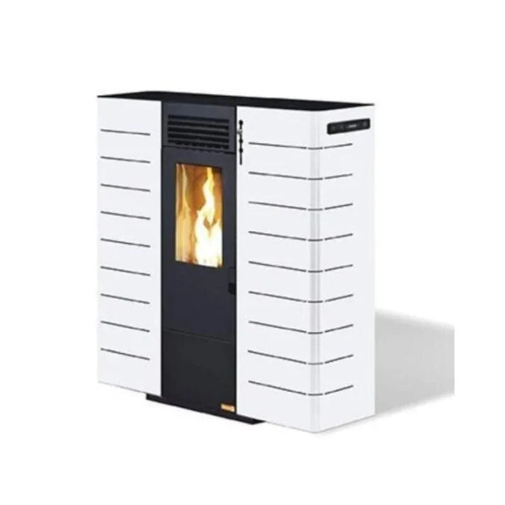 Poêle à granulés 10 kW blanc Pyreias Pasillo 90 m²