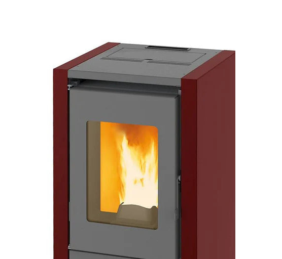 Poêle à granulés Terra Basic 6,4 kW Bordeaux jusqu'à 55 m²