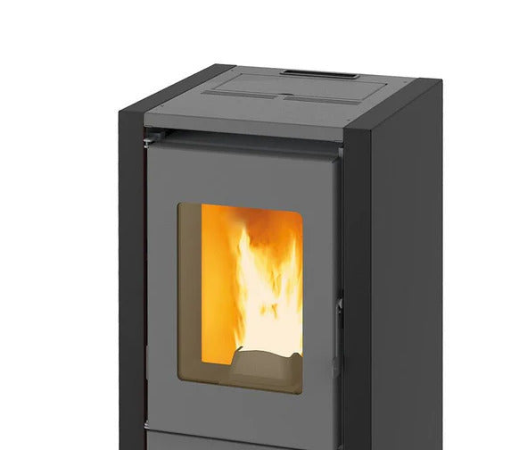 Poêle à granulés Terra Basic 6,4 kW Noir jusqu'à 65 m²