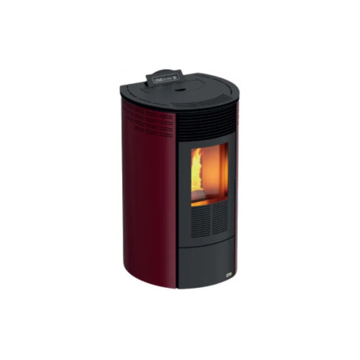 Poêle à granulés Redonda Black 7 kW Bordeaux, classe énergétique A+