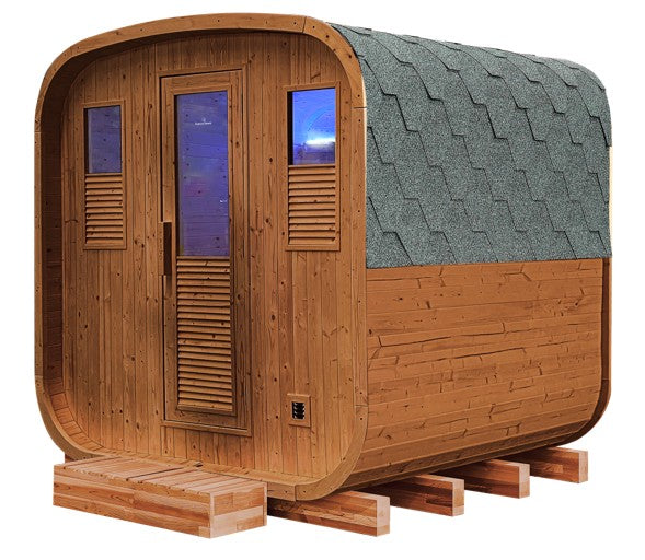 Sauna extérieur Gaïa Nova 6 places 205x205x220 cm 6 kW LED spa jardin