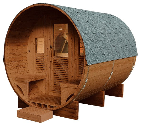 Sauna extérieur Gaïa Luna 6 places vapeur LED 250x205x220 cm 6kW