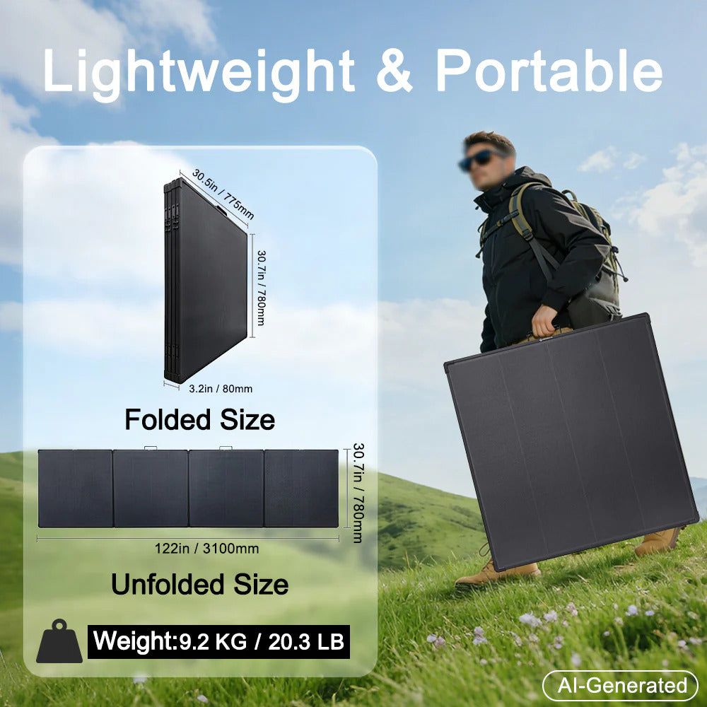 Panneau solaire portable Lensun 500W IP67 ETFE haute efficacité