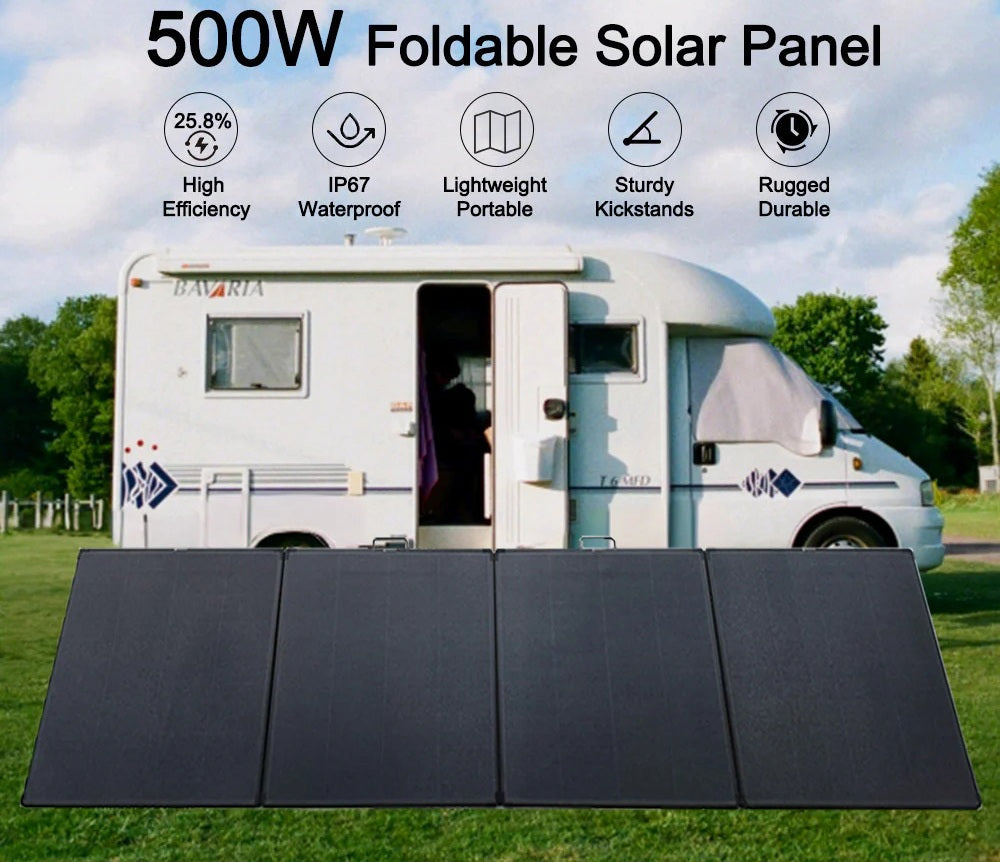 Panneau solaire portable Lensun 500W IP67 ETFE haute efficacité
