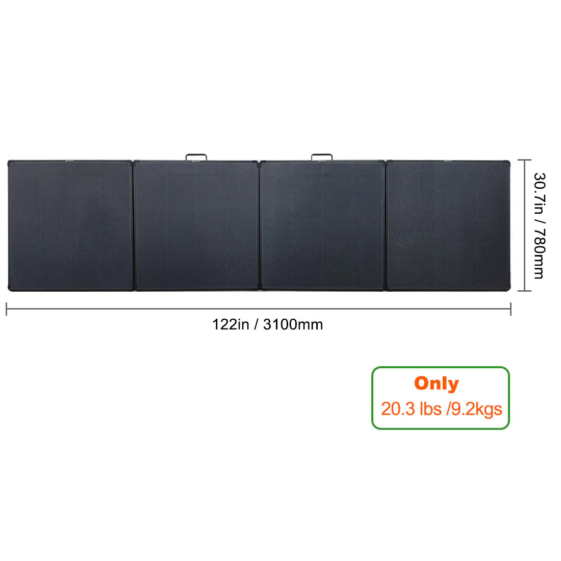 Panneau solaire portable Lensun 500W IP67 ETFE haute efficacité