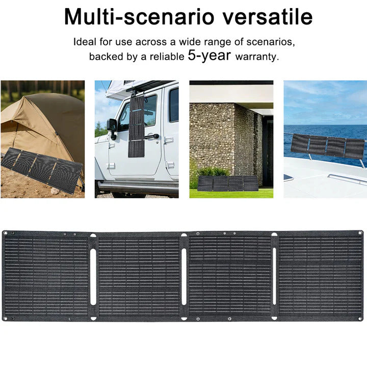 Panneau solaire portable pliable 60W, IP67, rendement 25 %, USB-C 45 W