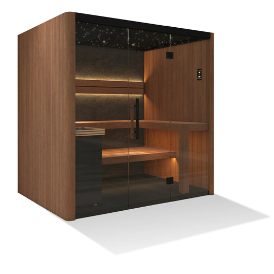 Sauna finlandais intérieur pour 4 personnes, 6 kW avec Wi-Fi