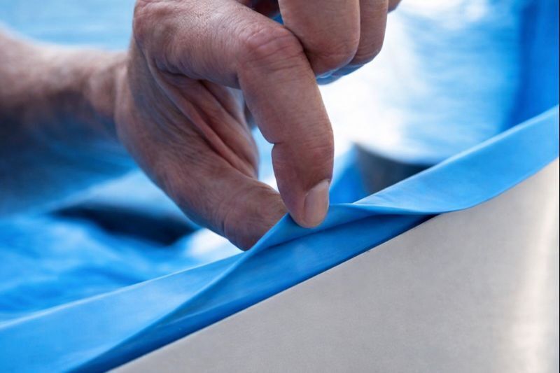 Piscine hors-sol ronde en acier 4,6 x 1,2 m, modèle Pierre