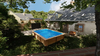 Piscine rectangulaire en bois citron 375x200x68cm