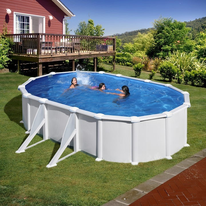 Piscine hors sol ovale GRE Atlantis 610x375x132 cm avec filtre à sable