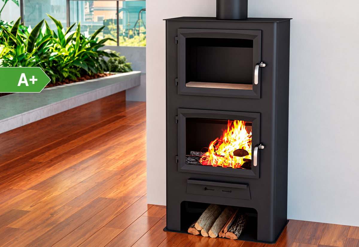 Poêle à Bois avec Four 9,2 kW A+ Greenheiss EST 200 H