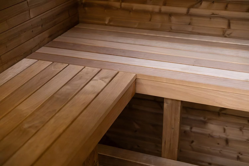 Sauna Extérieur QUADRA X 2-4 Personnes Façade Vitrée LED Jardin