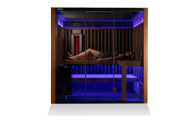 Sauna combiné OKA Fusion Synergy 3 de 6 kW, 3 places