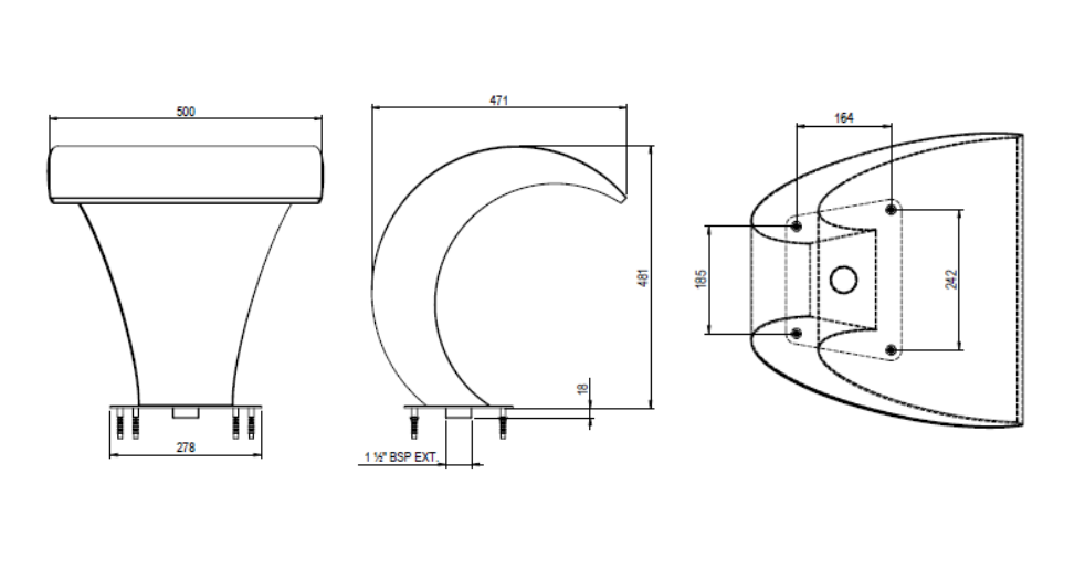 Cascade Piscine Inox AISI 316 500 mm Effet Spa Design Premium