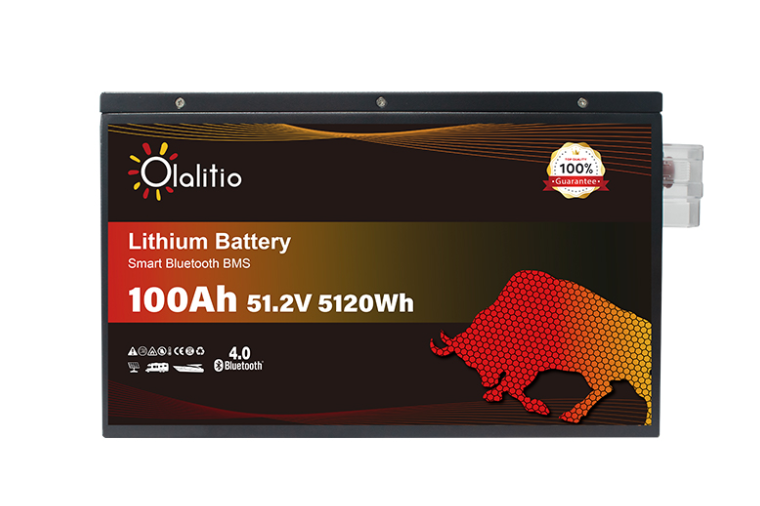 Batterie Lithium LiFePO4 51.2V 100Ah Bluetooth OLALITIO