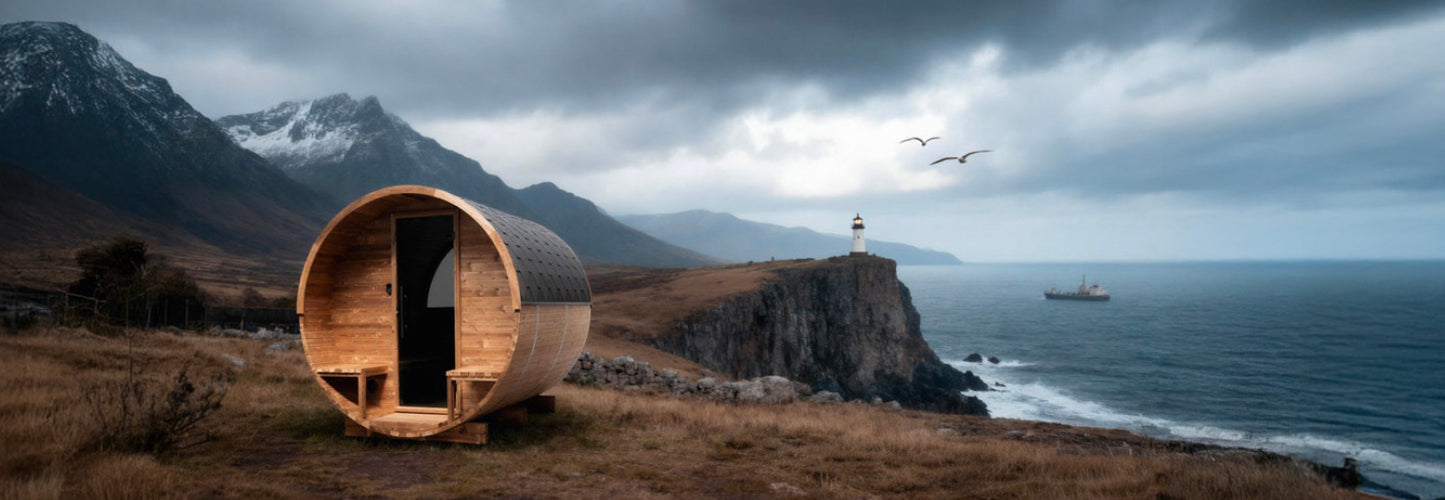 Espace bien-être extérieur tonneau 2 personnes Barrel Sauna 225