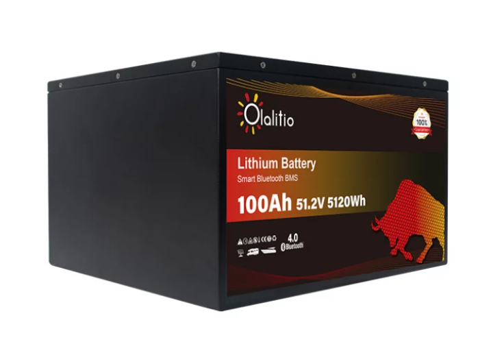 Batterie Lithium LiFePO4 51.2V 100Ah Bluetooth OLALITIO