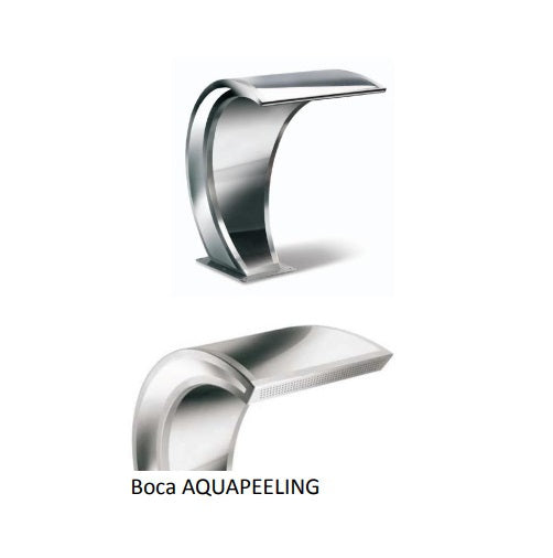Cascade piscine inox 500 mm AISI 316L Modèle 106 avec ancrage