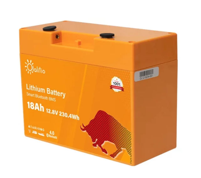 Batterie Lithium LiFePO4 12.8V 18Ah Smart BMS avec connexion bluetooth