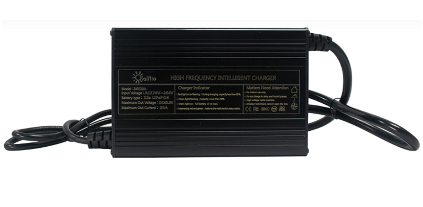 Chargeur lithium 36V 20A LiFePO4 Chargeur batterie solaire