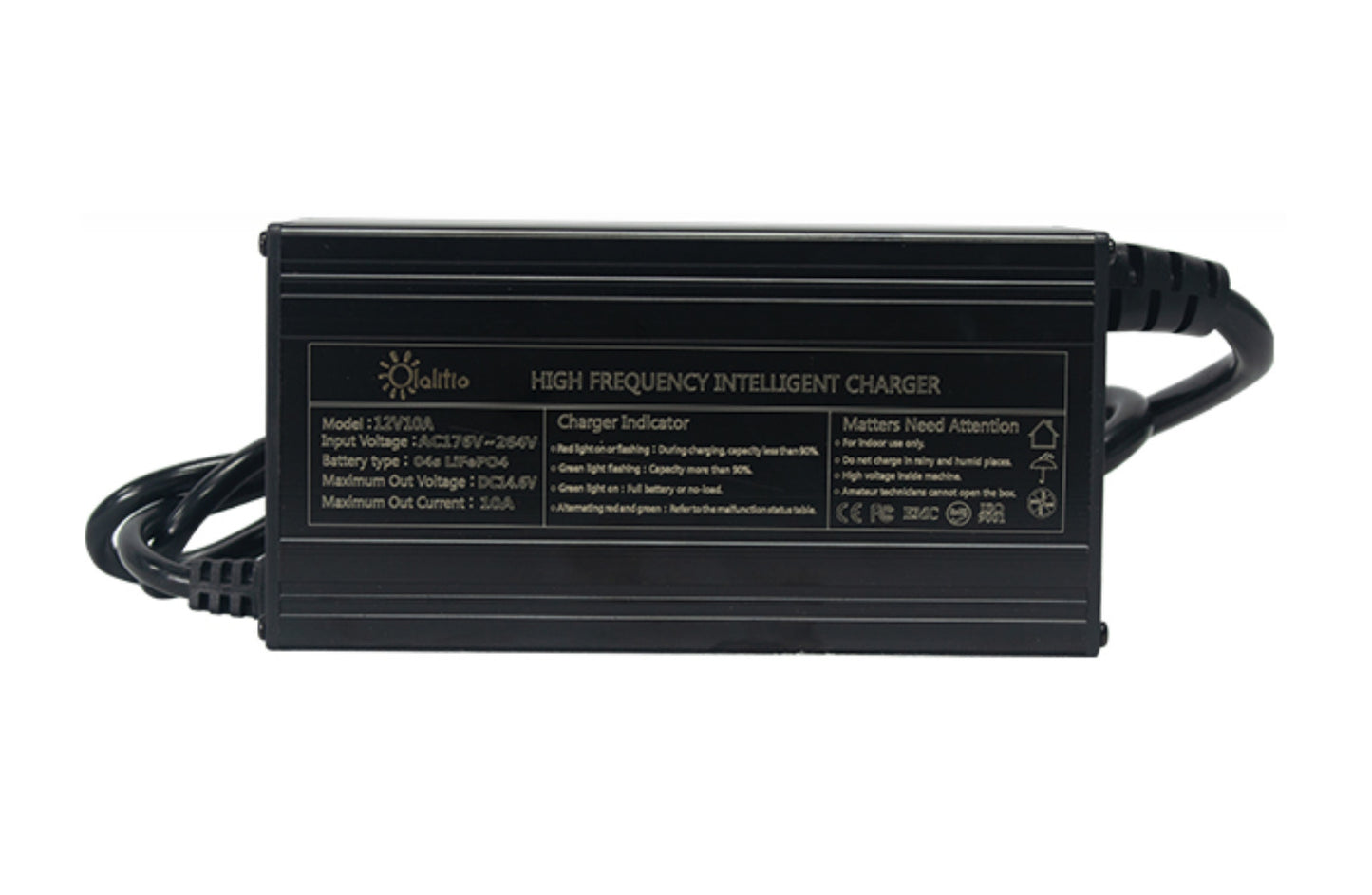 Chargeur Lithium 12V 20A LiFePO4 – Chargeur Solaire Camping-car 14,6V