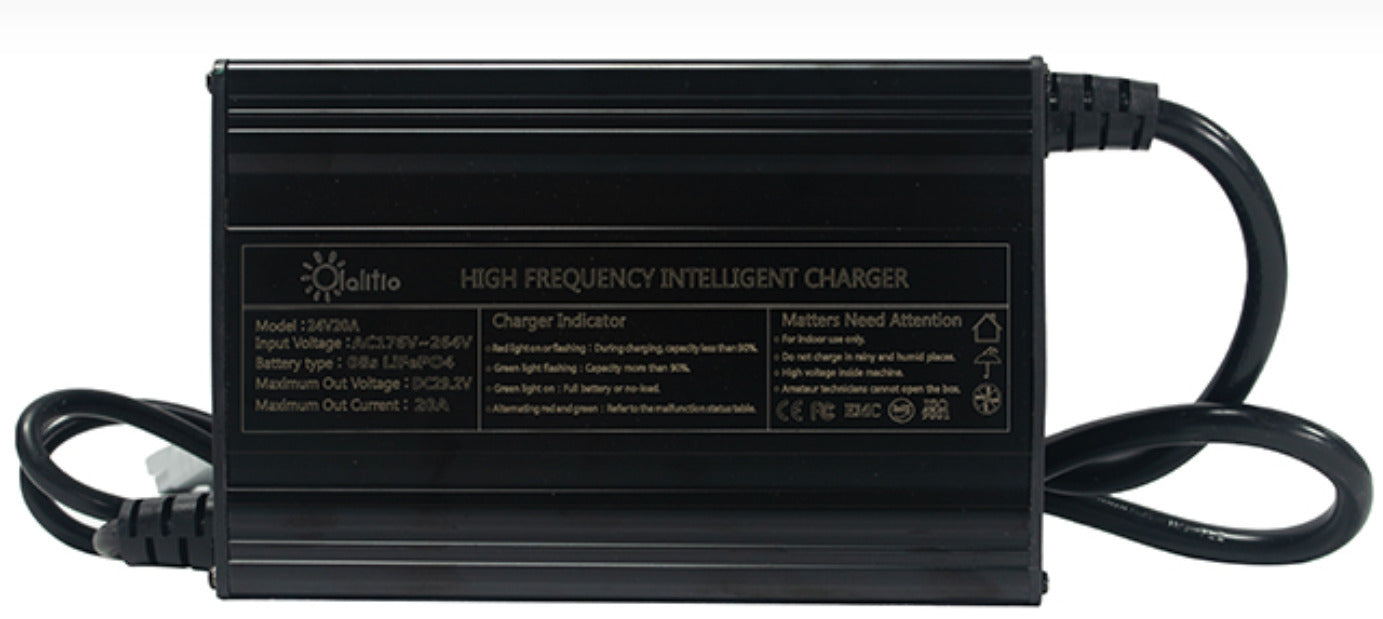 Chargeur lithium 24V 20A LiFePO4 Solaire & camping-car