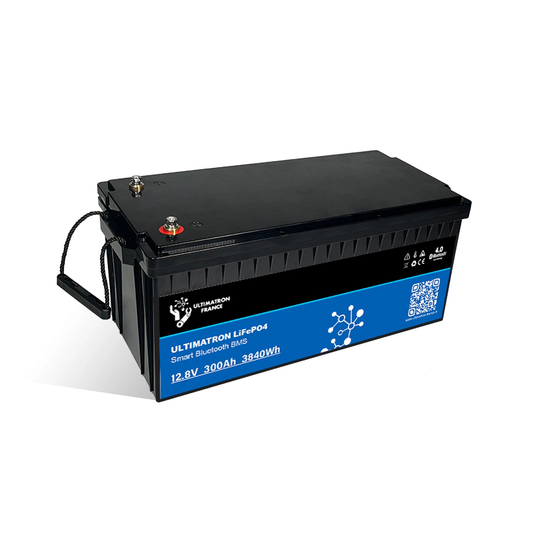 Batterie au lithium 12,8 V 300 Ah PRO avec BMS intelligent et Bluetooth