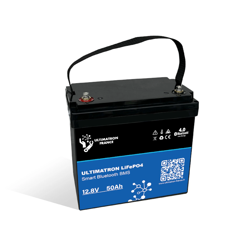 Batterie au lithium Ultimatron 12,8 V 50 Ah avec BMS intelligent et Bluetooth