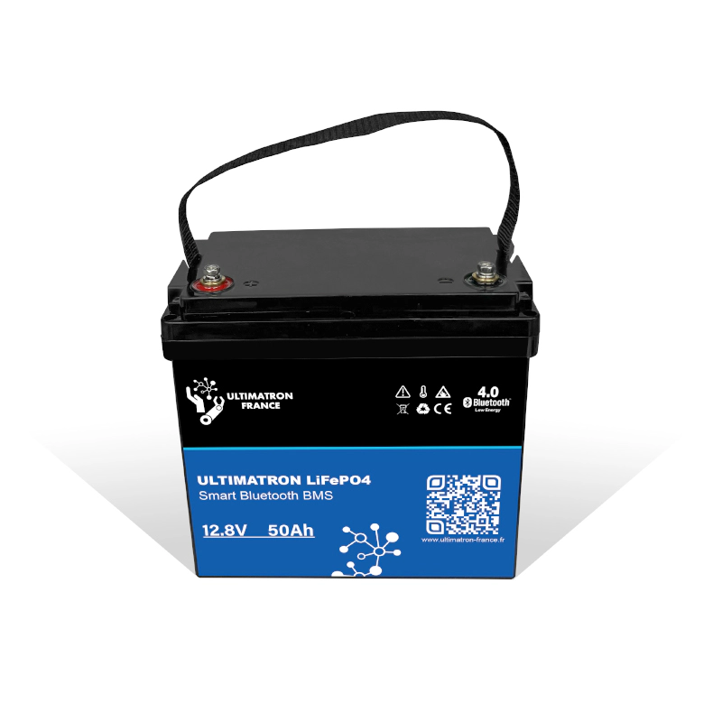 Batterie au lithium Ultimatron 12,8 V 50 Ah avec BMS intelligent et Bluetooth