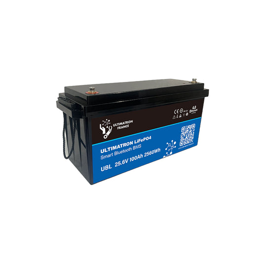 Batterie au lithium 25,6 V 100 Ah PRO 2560 Wh avec Bluetooth