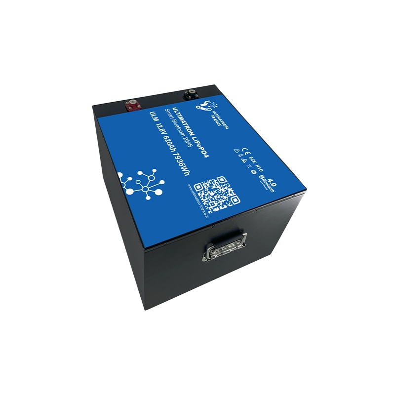 Batterie au lithium LiFePO4 12,8 V 620 Ah (7,9 kWh) avec BMS et Bluetooth