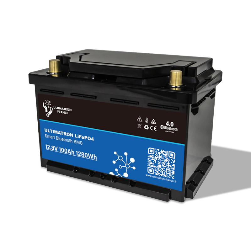 Batterie au lithium Ultimatron 12,8 V 100 Ah avec BMS intelligent et Bluetooth