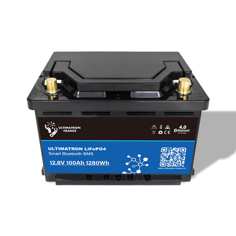 Batterie au lithium Ultimatron 12,8 V 100 Ah avec BMS intelligent et Bluetooth