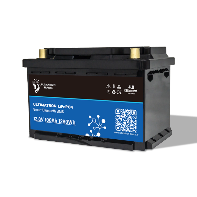 Batterie au lithium Ultimatron 12,8 V 100 Ah avec BMS intelligent et Bluetooth