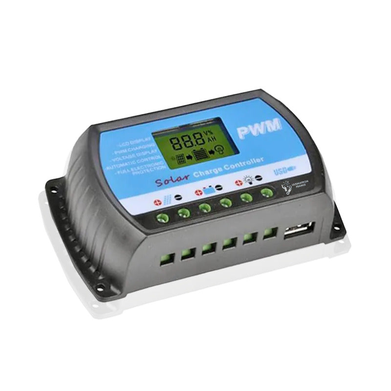 Régulateur de charge solaire PWM d'une capacité de 20 12/24 V