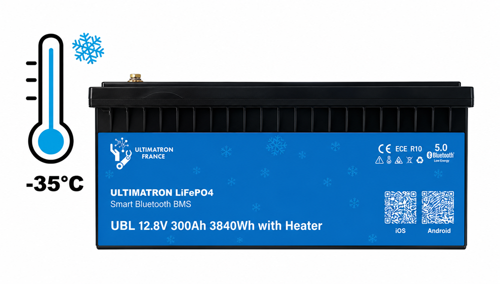 Batterie LiFePO4 12V 300Ah Ultimatron avec chauffage