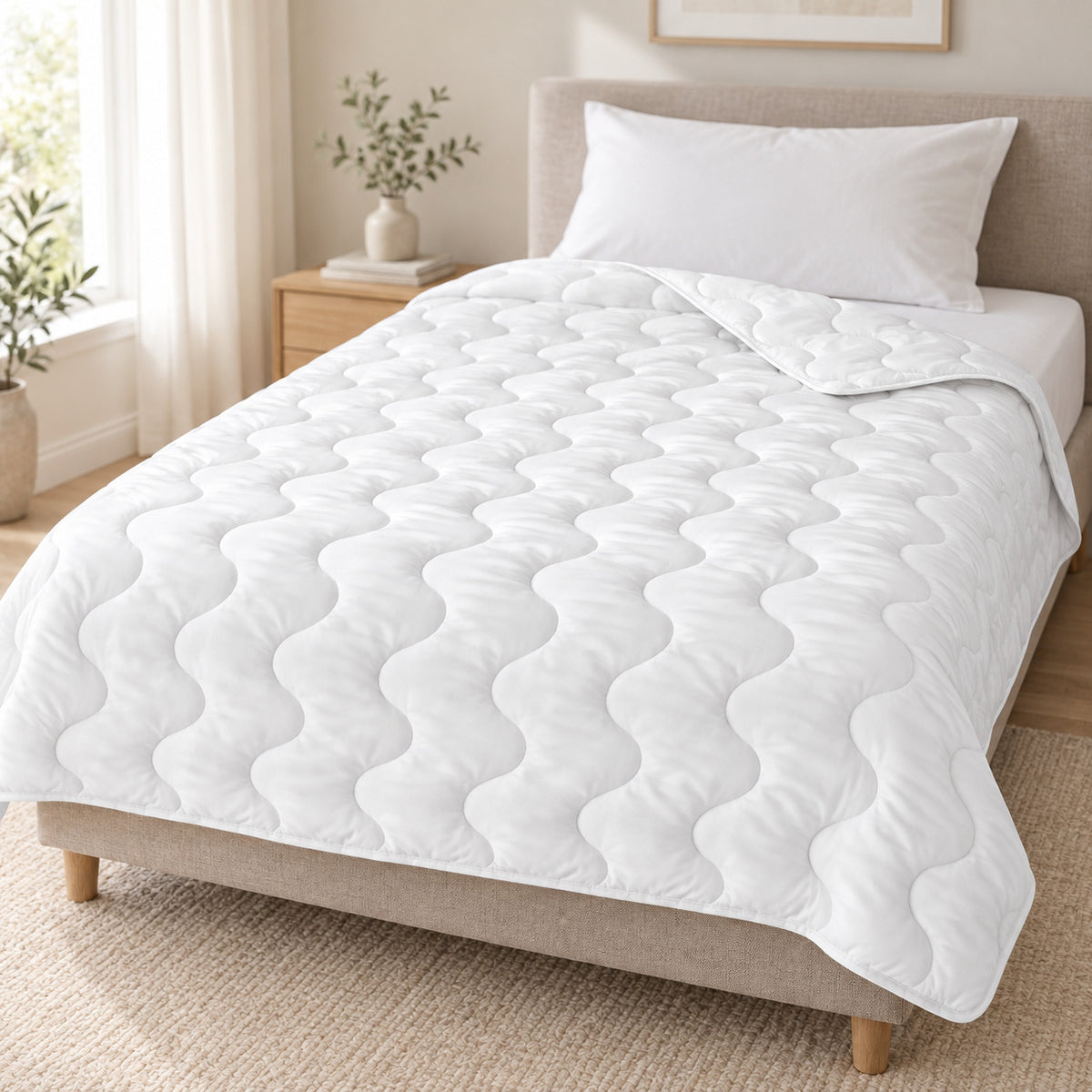Couette hypoallergénique légère 140 x 200 cm – 200 g/m²