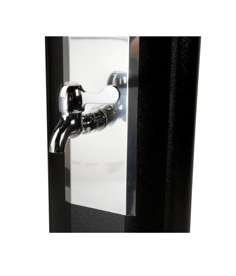 Douche solaire de luxe 35 L avec chauffage et robinet lave-pieds