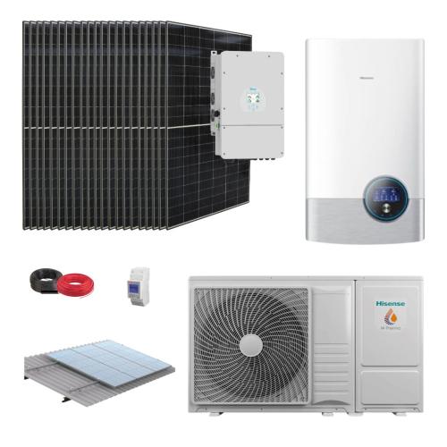 Kit pompe à chaleur Hisense 6 kW + solaire 11,235 kWc Deye