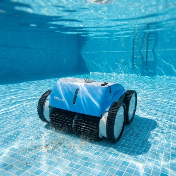 Robot piscine sans fil Leopard MINI AquAllice fond 50m² batterie
