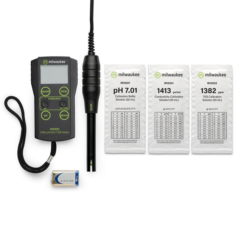 MW801 Appareil de mesure numérique combiné pH et EC pour piscines
