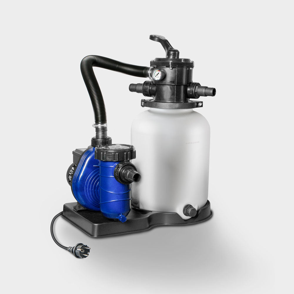 Piscine acier forme huit 4,70m kit complet avec filtre sable