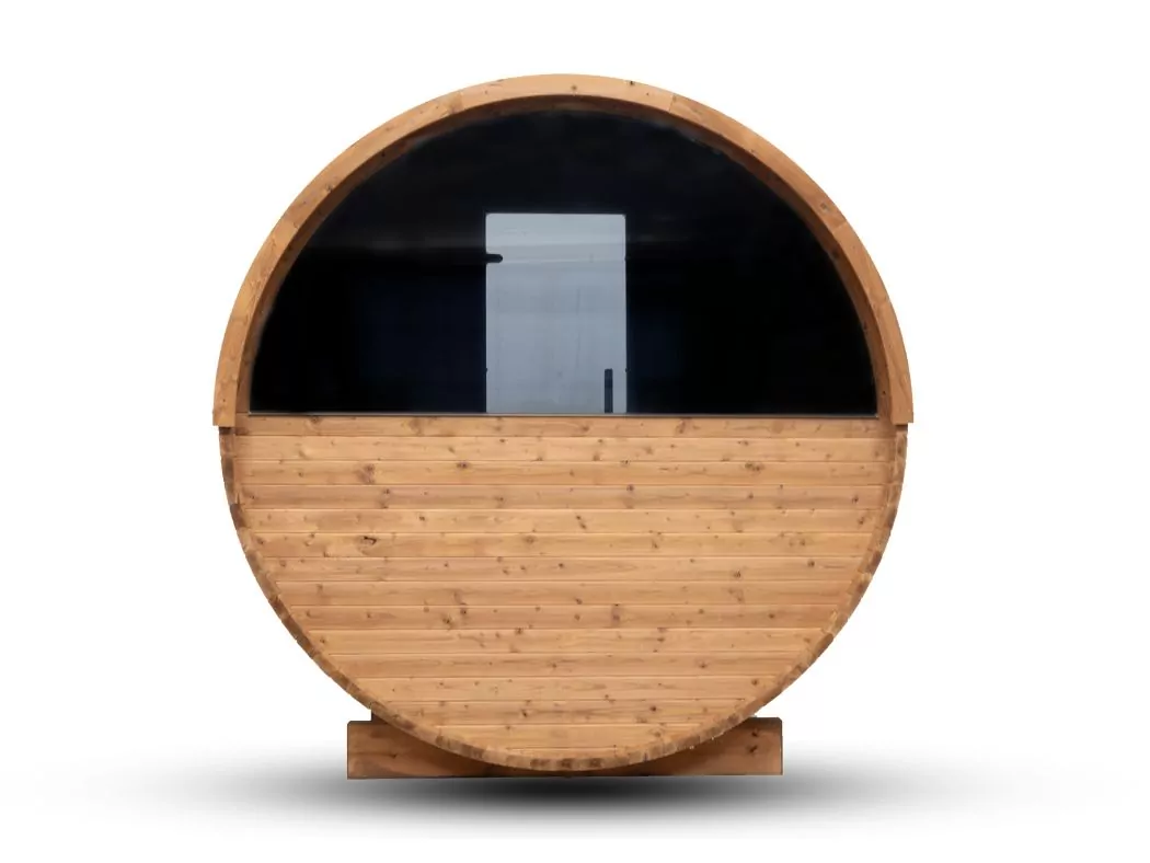 Sauna extérieur baril 4 personnes 260 cm jardin LED
